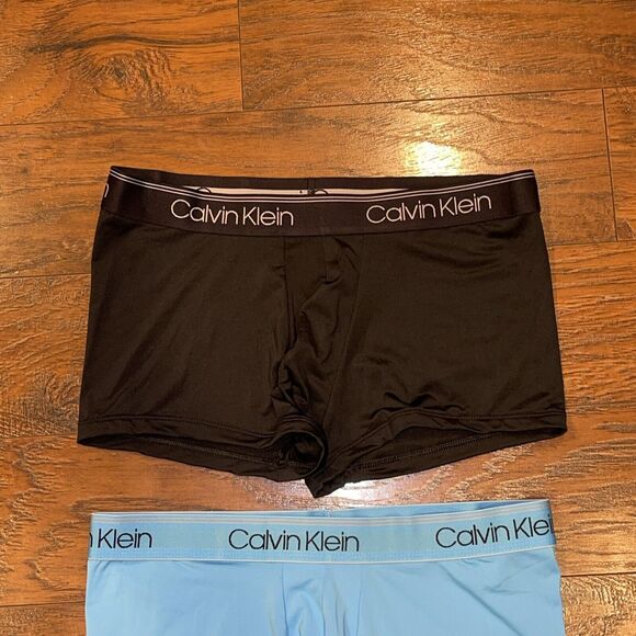 SET OF 2 CK NB2569 Trunk Briefs CALVIN KLEIN Polyester/Spandex Size M (25 - Picture 3 of 4
